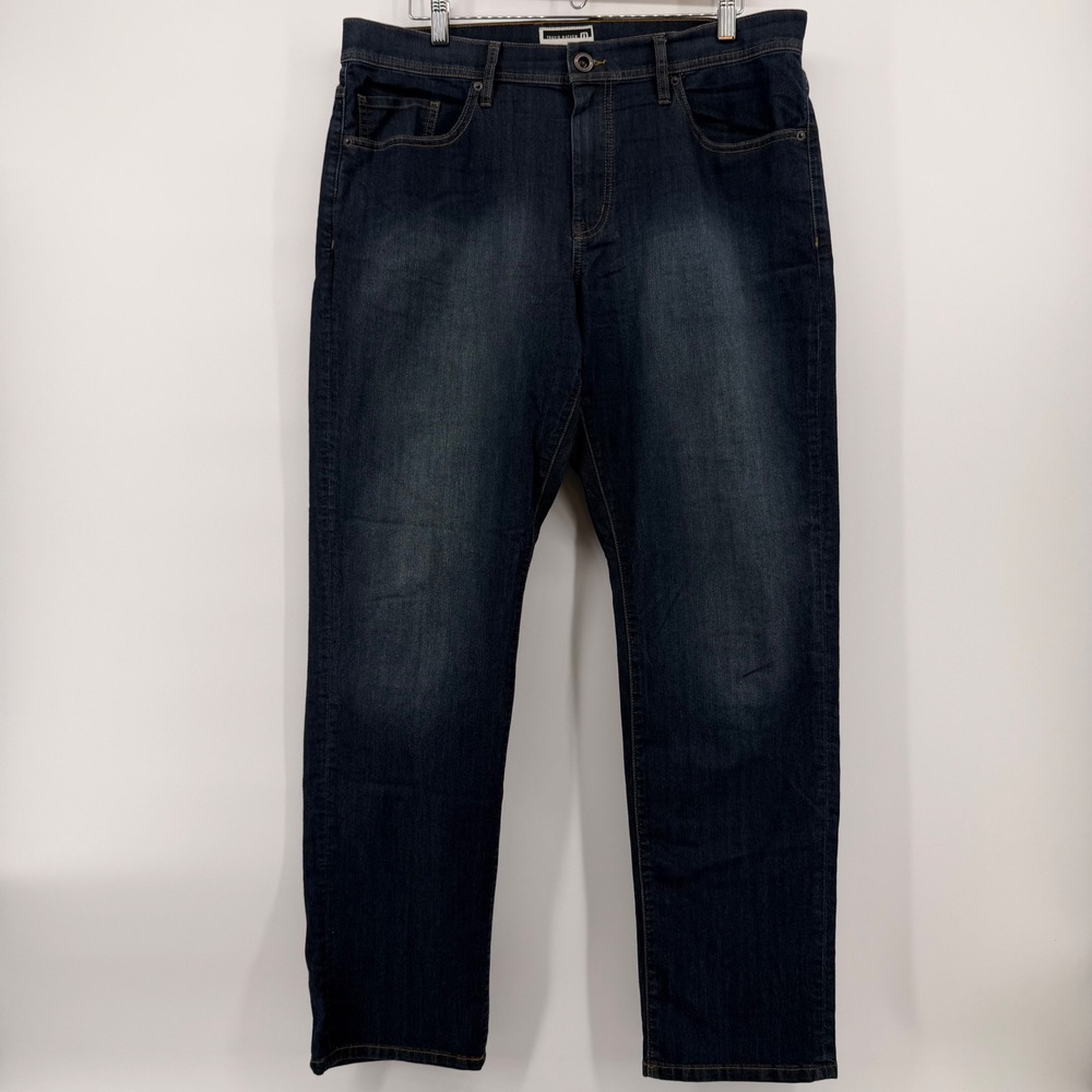 Travis Mathew Mens 36 Dark Wash Stretch Straight Leg Jeans Denim RN 123280
